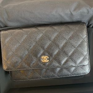 Chanel Black Caviar WOC Gold Hardware NWT